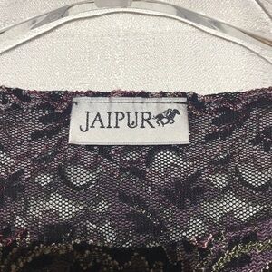 Jaipur Black and Purple Lace Blouse